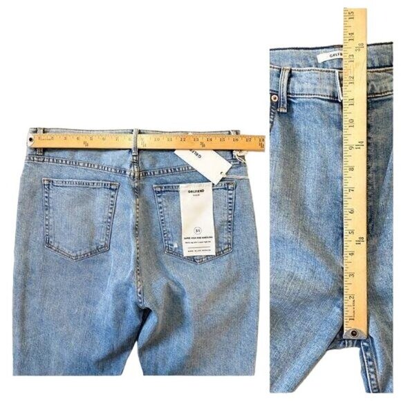 NWT GRLFRND Super Hi-rise Karolina Jeans-In the Sky‎ wash Size 31 - Picture 11 of 13